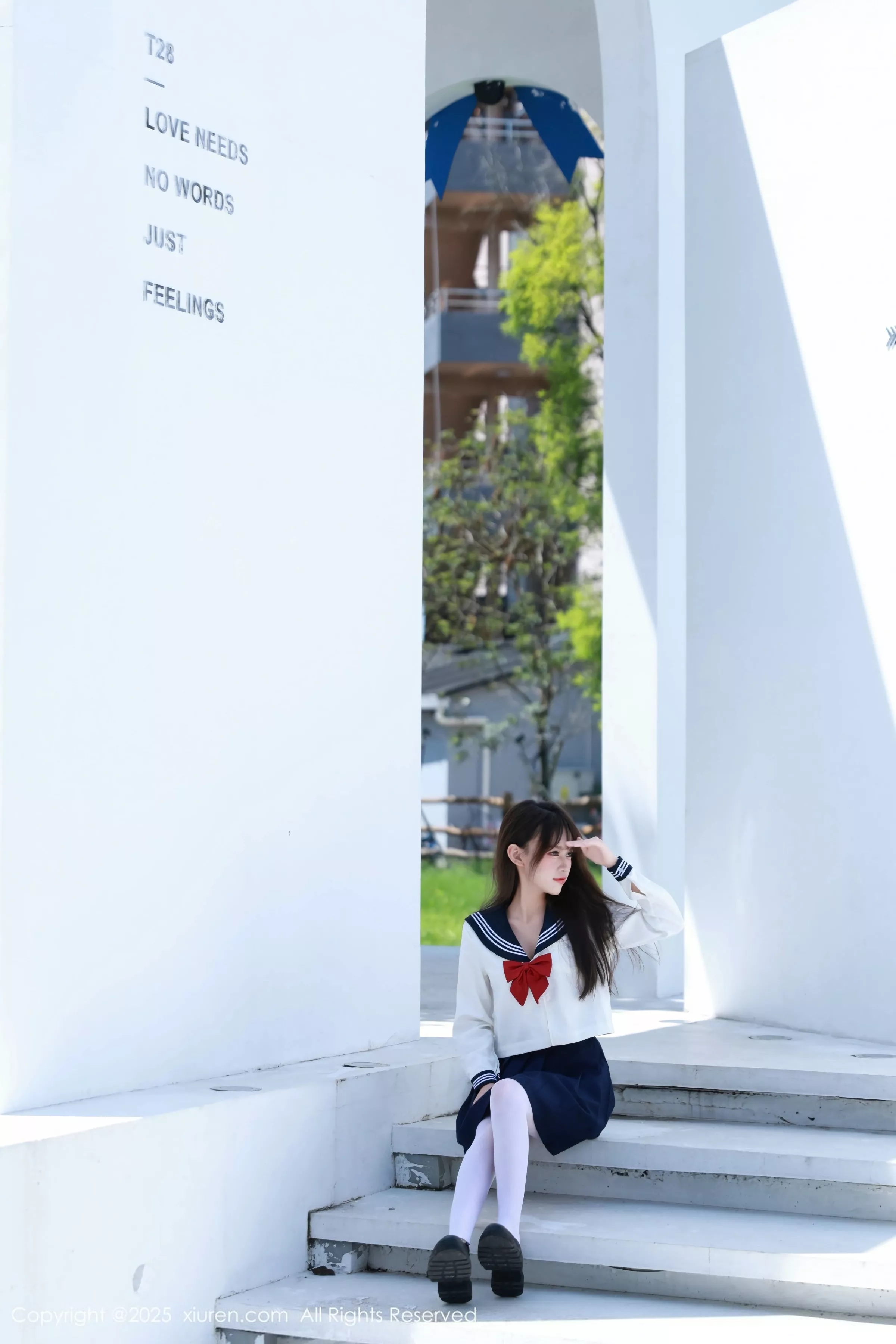 糯咪性感JK制服配超薄白丝袜秀曼妙身姿撩人绝美写真88P