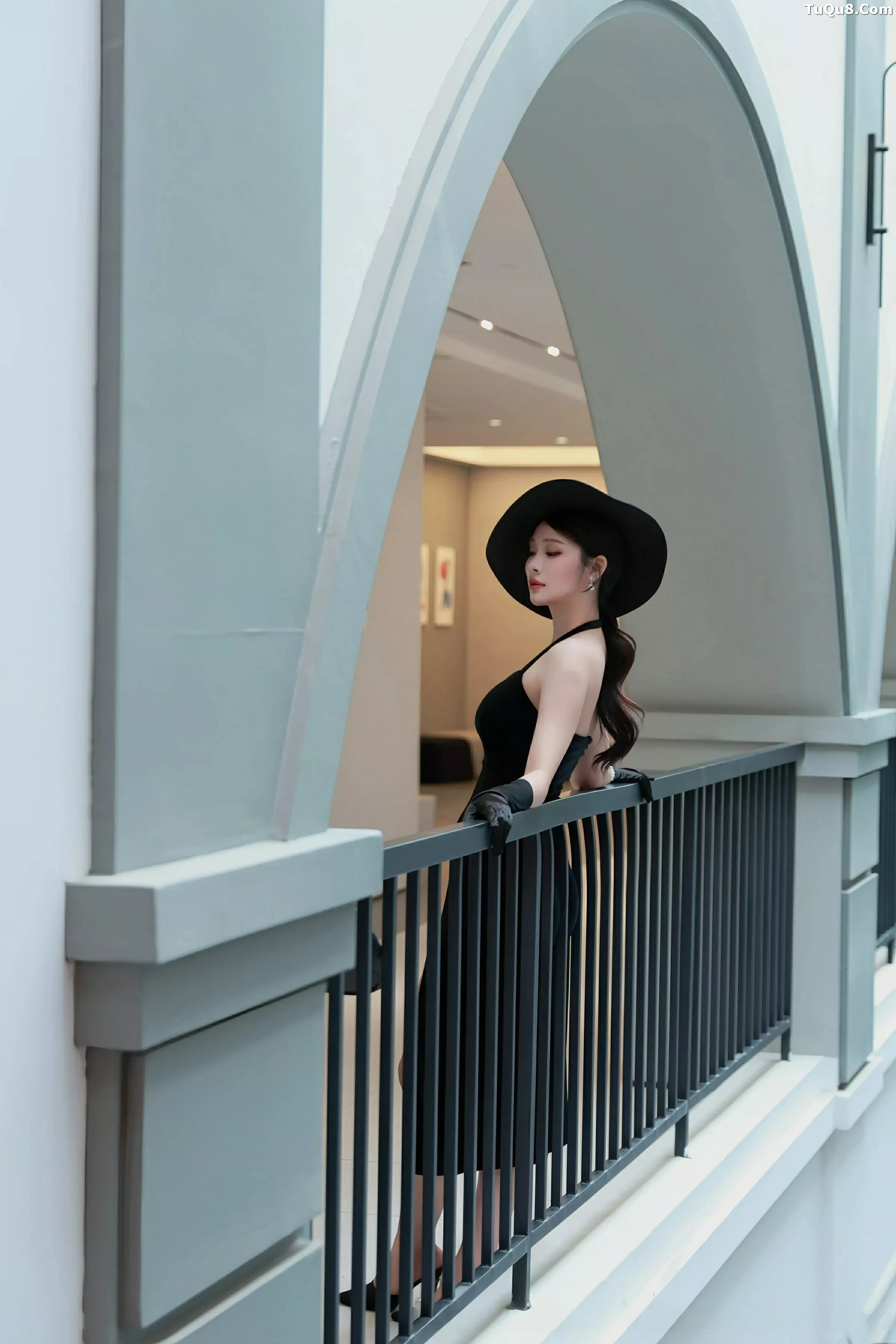 Nan Qiao Sexy Black Dress + Purple Lingerie Showing Soft Beautiful Figure Alluring Gorgeous Photo Set 83P 8