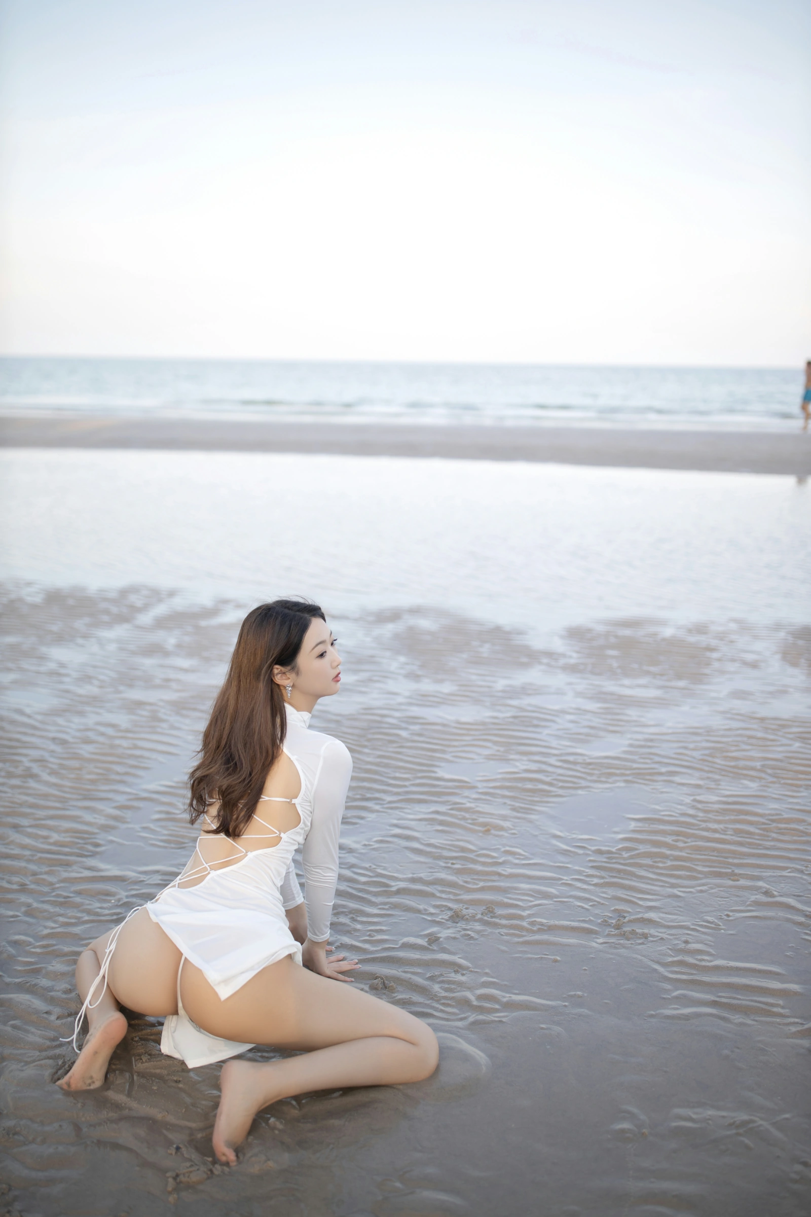 Paid Content Tang Anqi Seductive Private Shoot Benefits White Dress Visible Bulge 77P 8