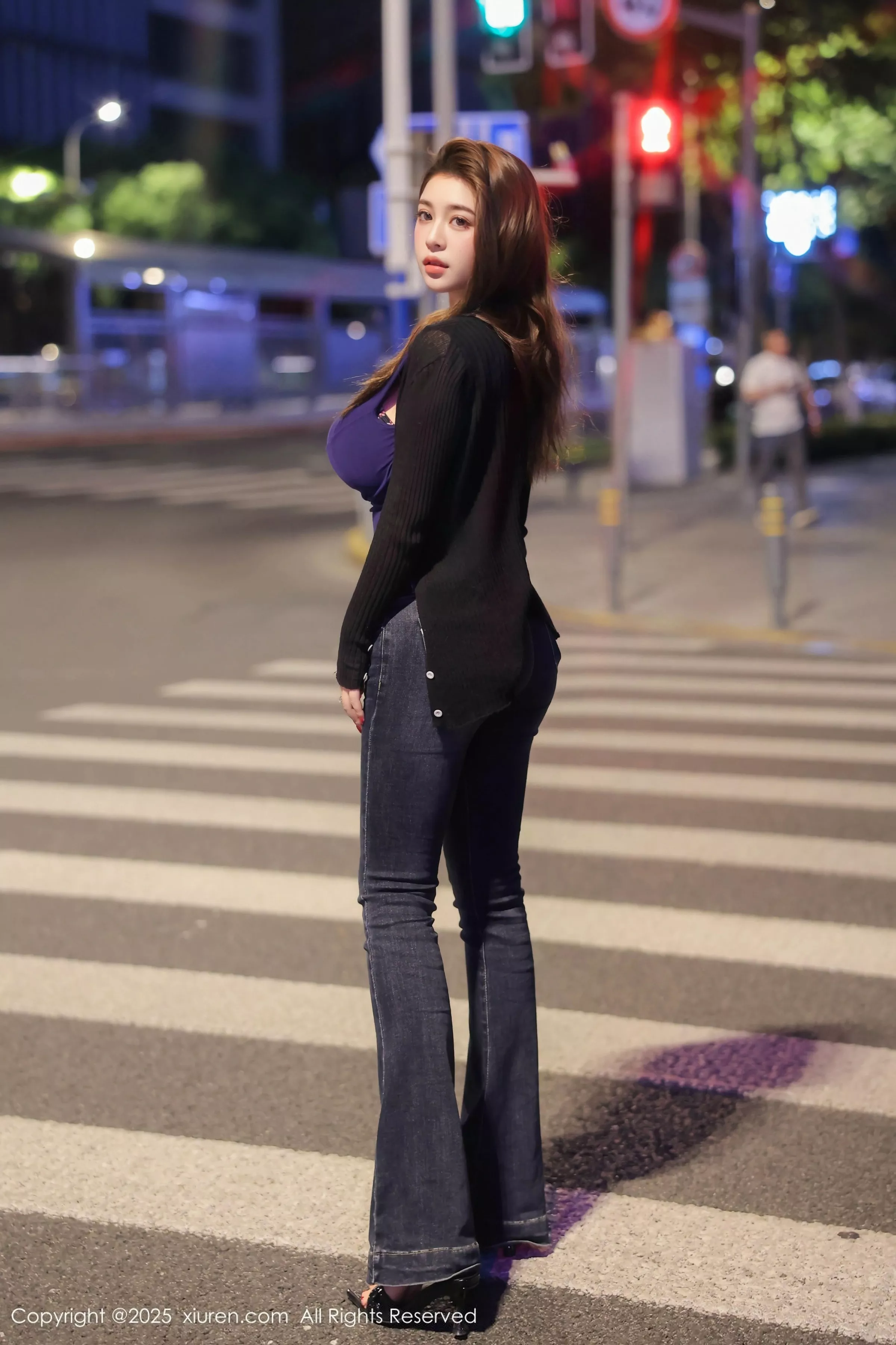 Jojo sexy dark colored lingerie paired with black jeans showing voluptuous figure stunning photos 78P 5