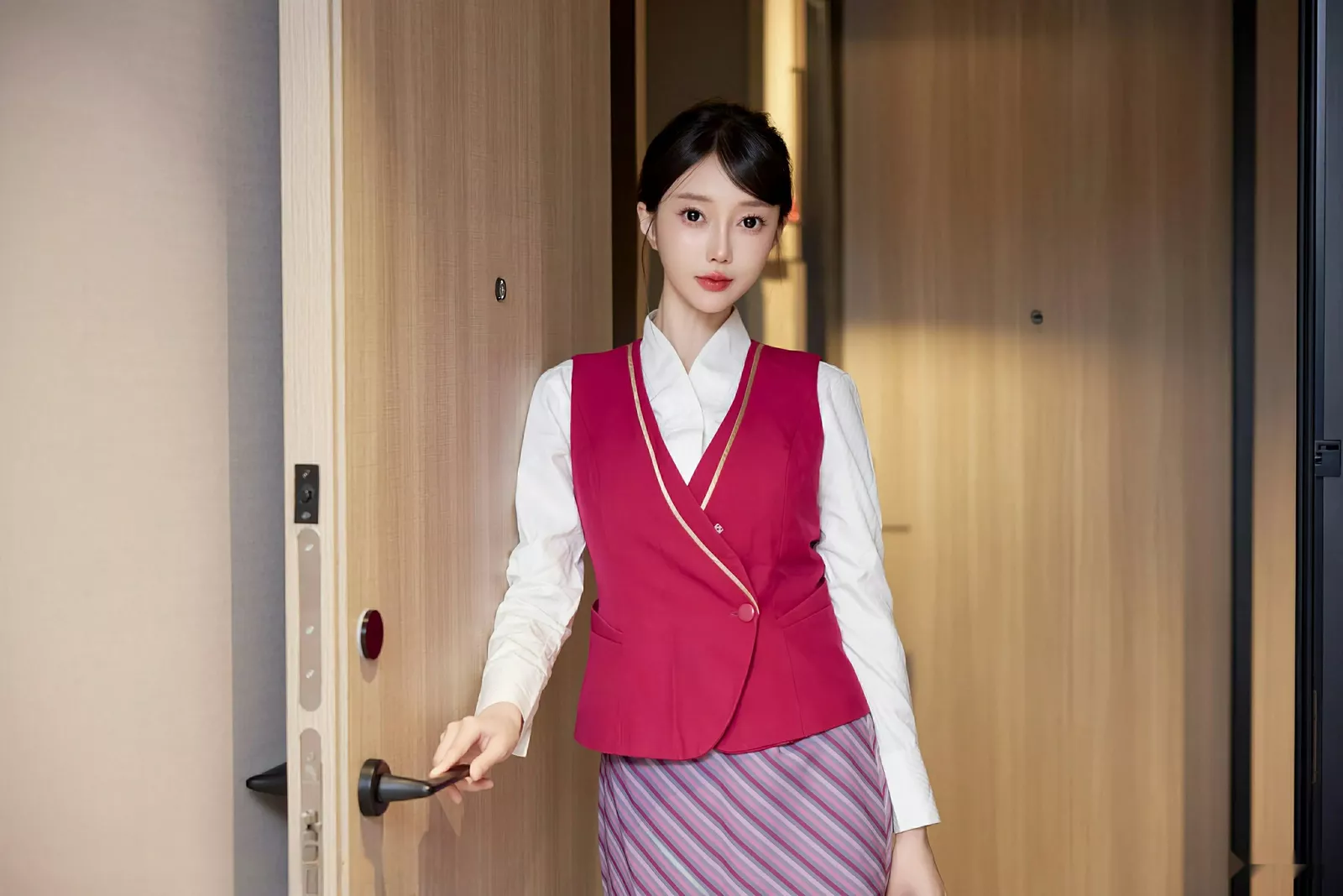 玥儿玥er性感空姐制服配超薄黑丝秀曼妙身姿迷人绝美写真68P 5