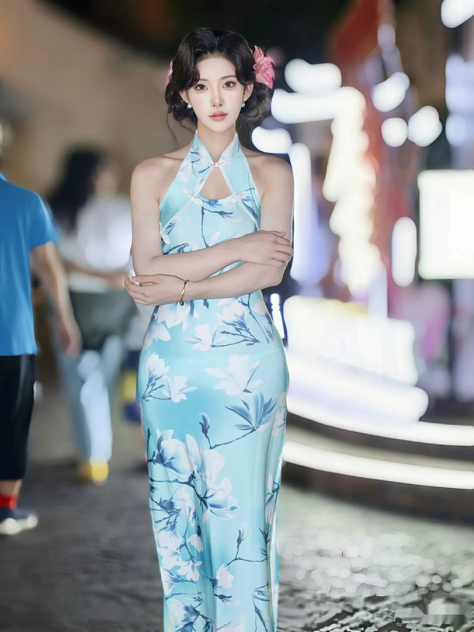 梨霜儿性感青色情趣旗袍配超薄肉丝秀凹凸身材完美绝美写真82P 6