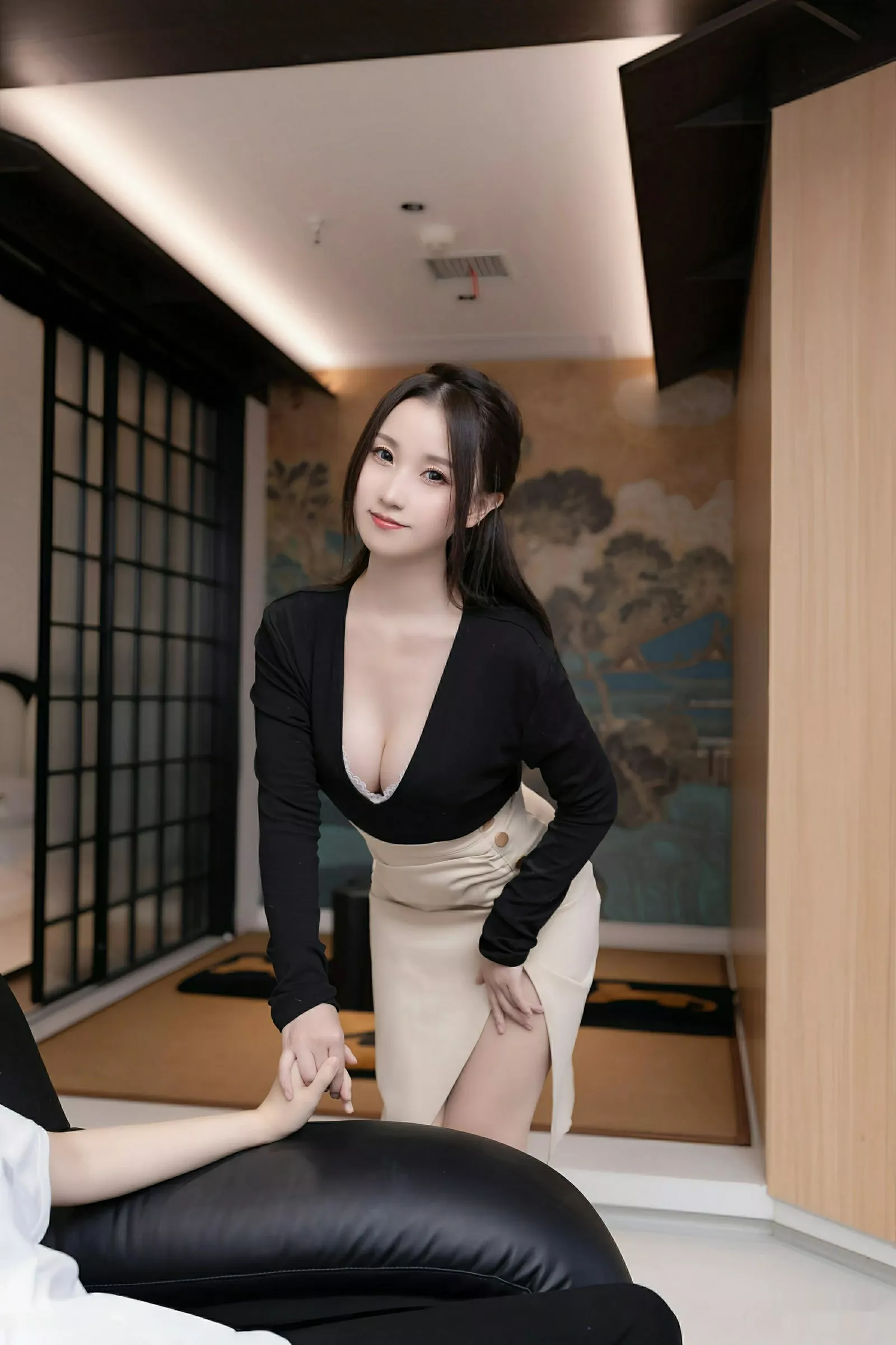 杏子Yada性感黑色OL服饰露白色蕾丝内衣秀曼妙身姿绝美写真81P 4