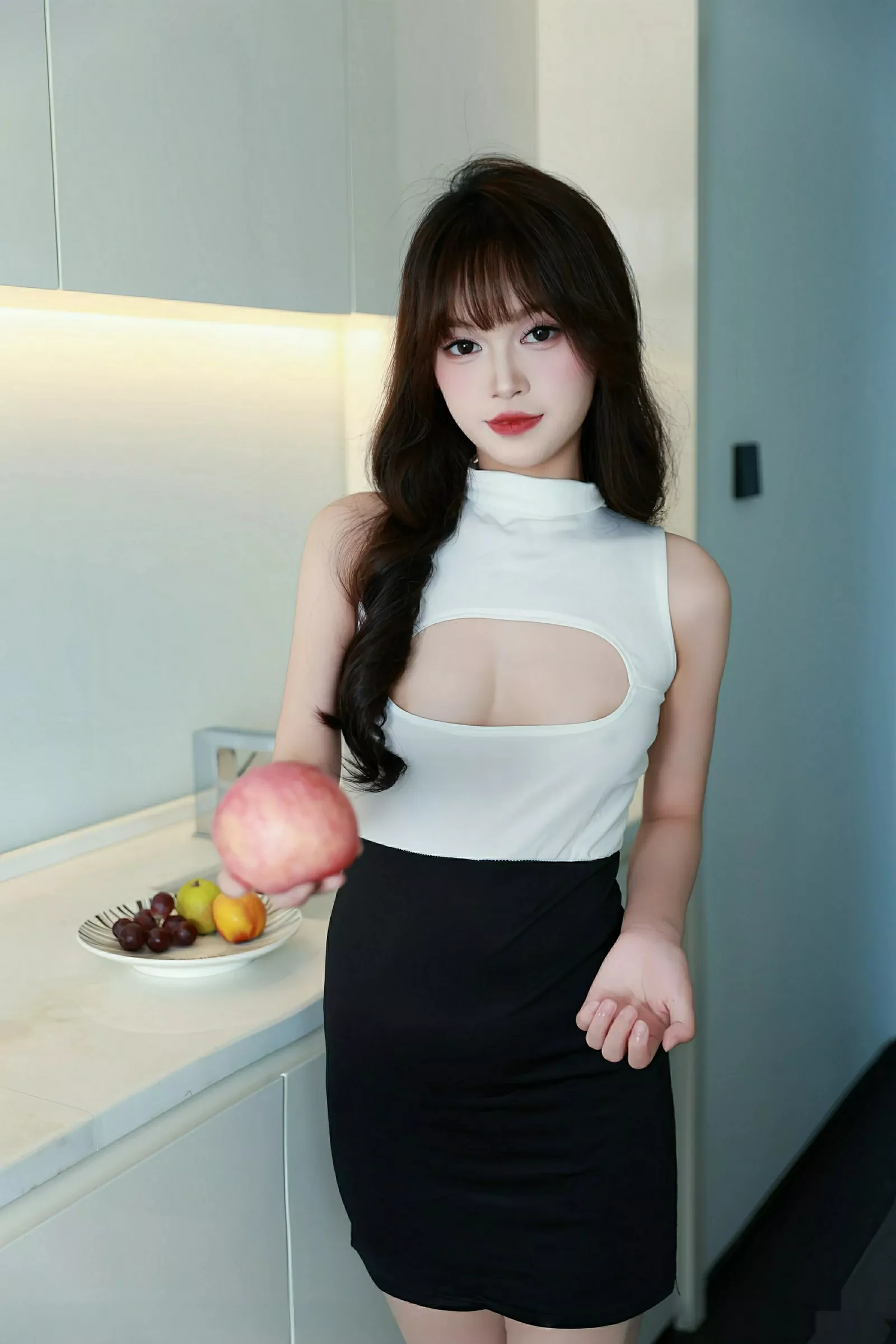 糯咪性感黑色情趣服饰配超薄肉丝秀完美身材迷人绝美写真80P 6